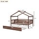 preview thumbnail 80 of 78, Pine Wood House Platform Bed with Trundle and Headboards, Creativity House Shape, Sturdy Construction