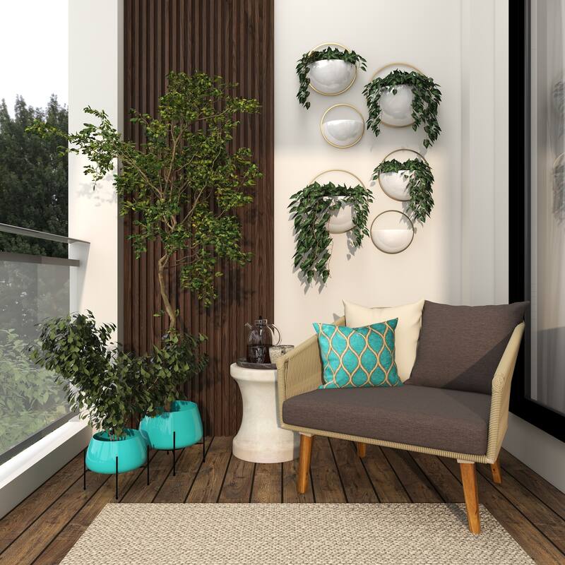 Iron Contemporary Planter (Set of 2) - 8' x 10'