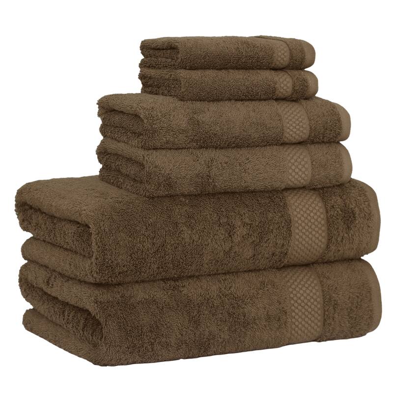 Authentic Hotel and Spa 100% Aeagean Long Staple Turkish Cotton STARLIGHT Terry 6 Piece Towel Set