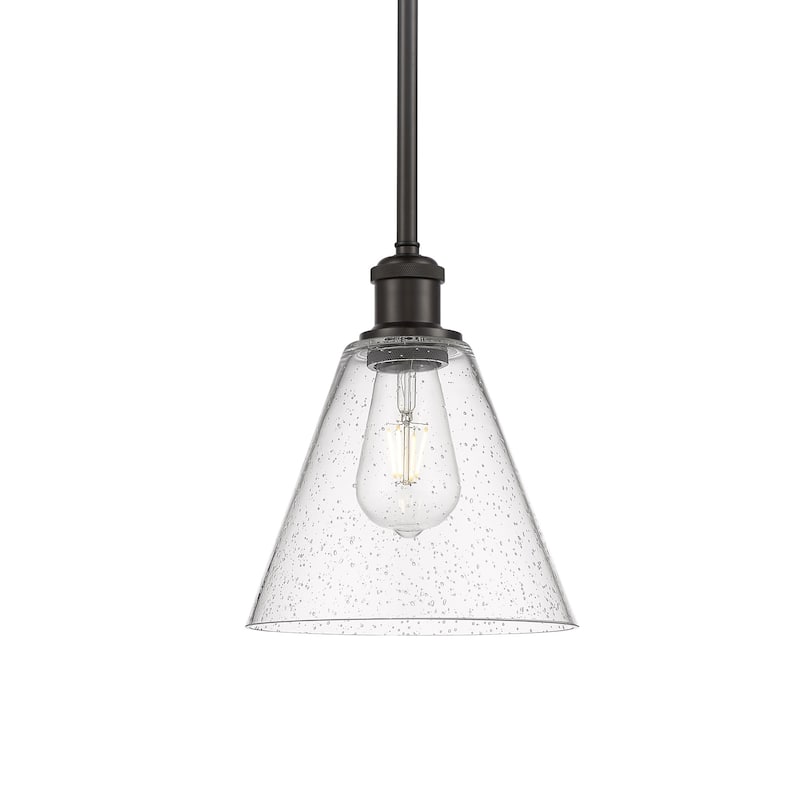 Innovations Lighting 516-1S-10-8 Berkshire Pendant Berkshire 8" Wide - Oil Rubbed Bronze / Seedy
