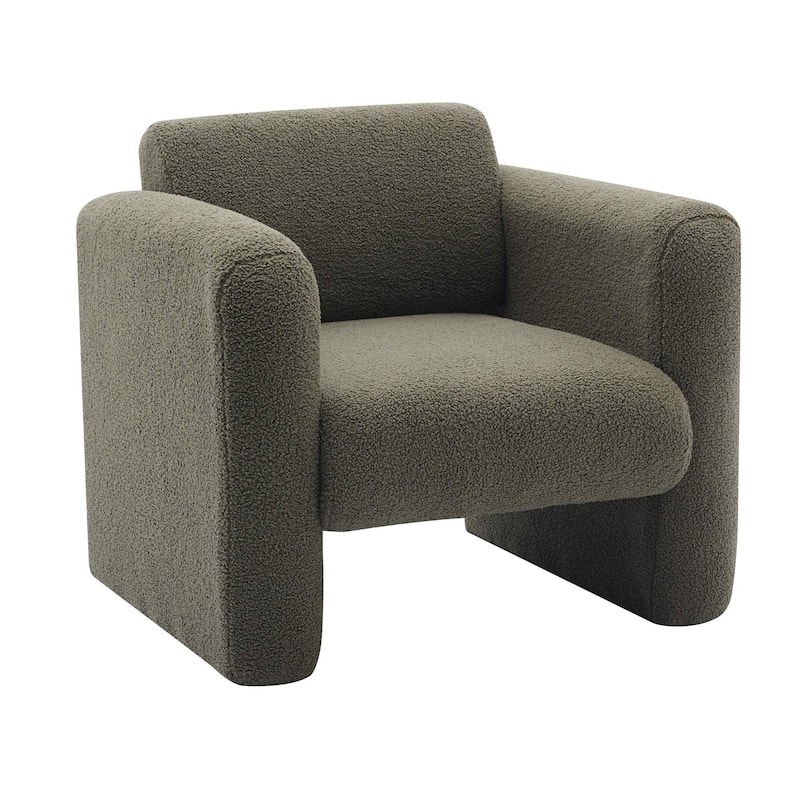 Modern Accent Arm Chair with Back and Pillow