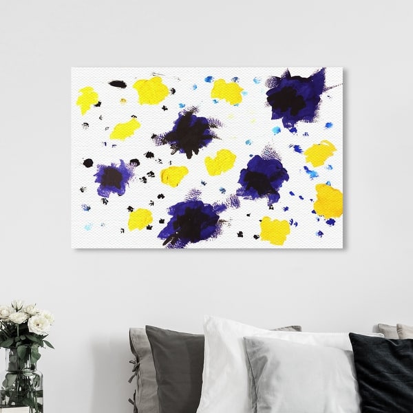 Oliver Gal Abstract Wall Art Canvas Print Yellow, Purple Bed Bath