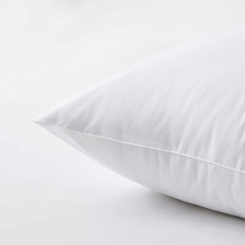 Medium-Firm Premium Soft Down Fiber Bed Pillows Set of 2 - White