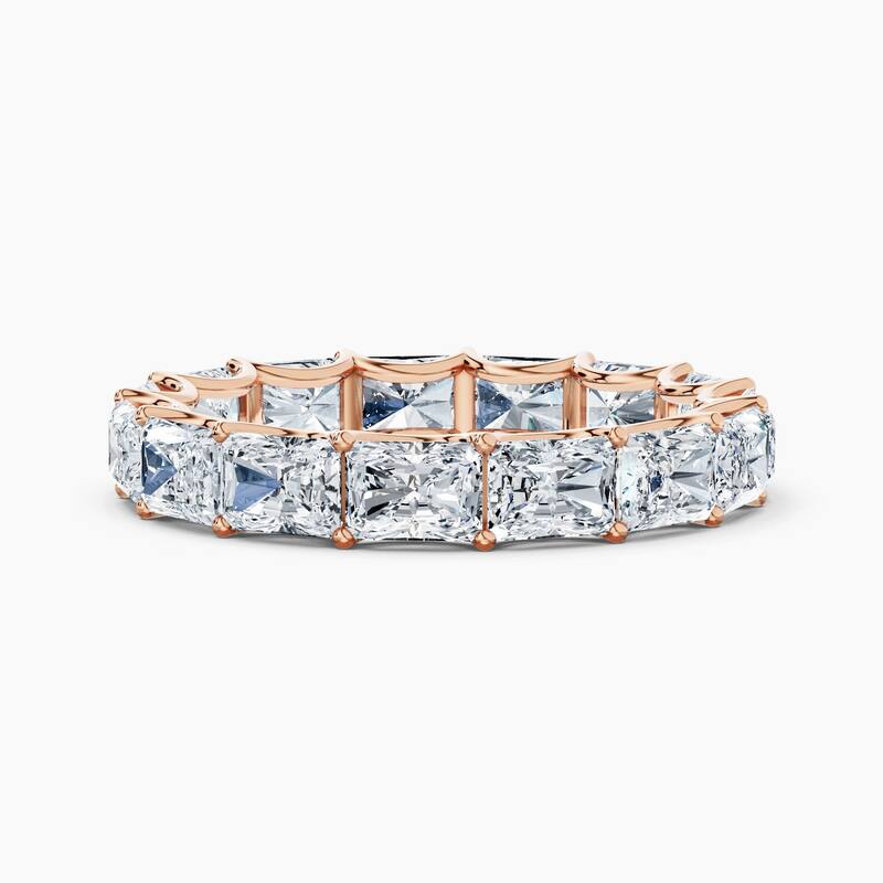 Auriya 14k Gold Radiant East-West Lab Grown Diamond Eternity Band 2.10 - 8.25 ct. tw. (F-G, VS) - 4.50 ct. wt. - 8.5 - Rose