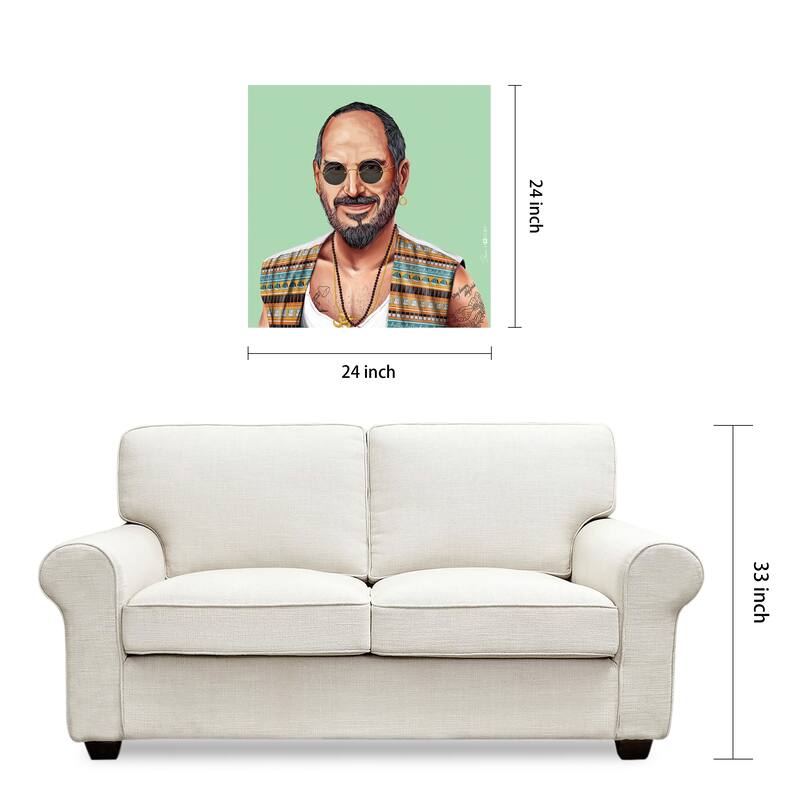 Empire Art Direct "Hip Steve" Printed Tempered Art Glass Wall Art - Multi-Color