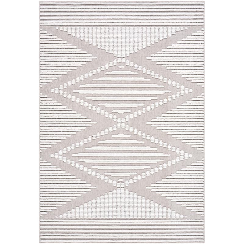 Livabliss Bohemian & Eclectic Lyna Diamond Washable Area Rug
