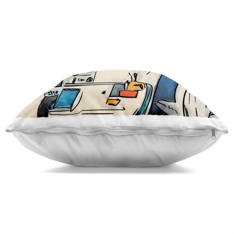 Stupell Goldfish Astronaut Suit Decorative Printed Throw Pillow Design by Kamdon Kreations