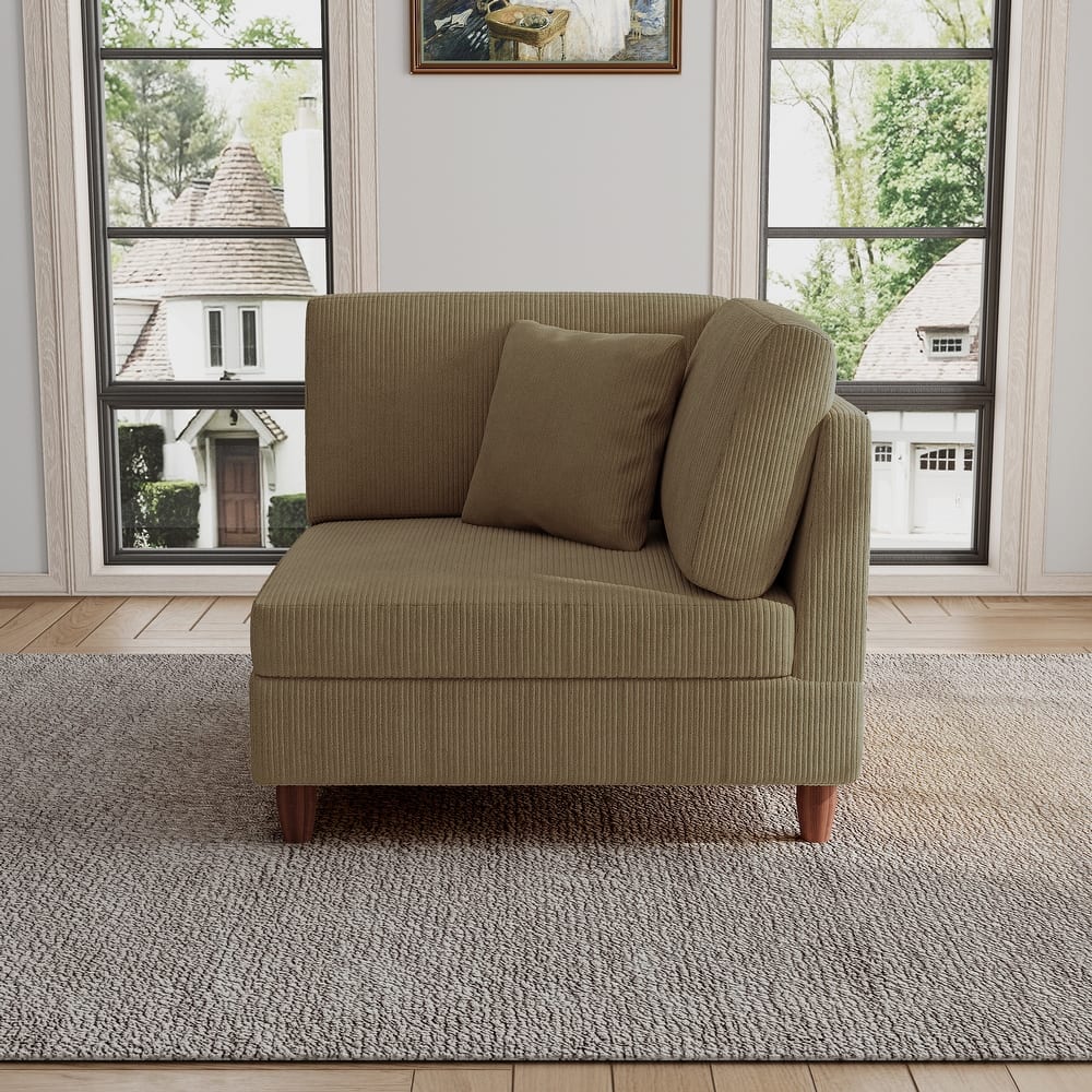 Modular Corduroy Armchair Sofa Accent Chair