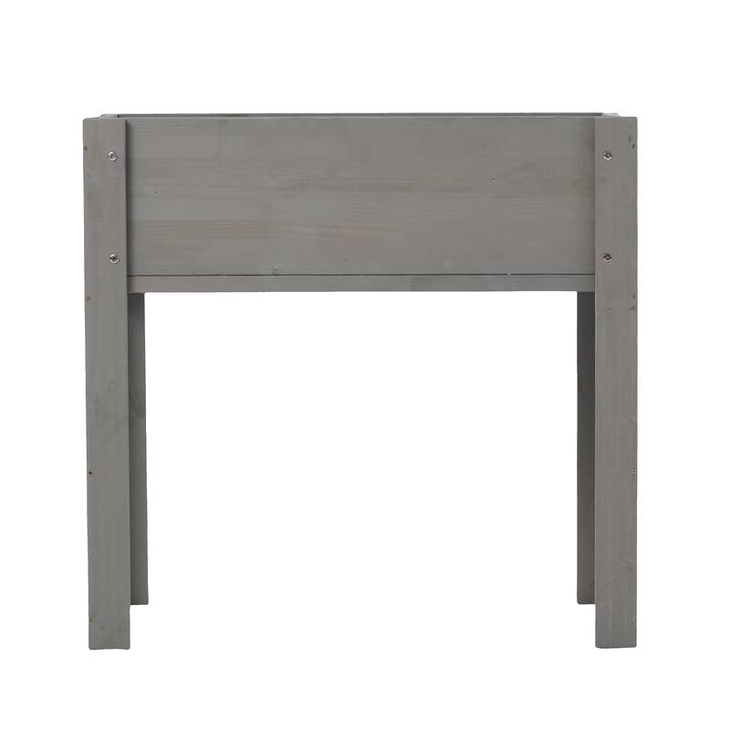 Natural Elevated Planter Box for Outdoor Use with Eco-Friendly Finish