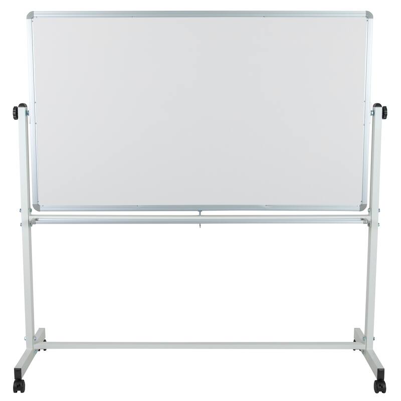 Reversible Mobile Cork Bulletin & White Board with Pen Tray