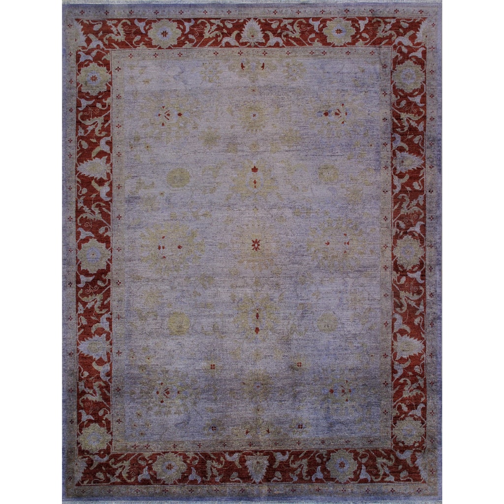 Pasargad Home Overdye Collection Hand-Knotted Lamb's Wool Area Rug- 9' 3" X 12' 1" - 9' 3" X 12' 1"