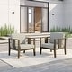 preview thumbnail 74 of 195, Outdoor Teak Solid Wood Patio Furniture Set Loveseat Armchair Table Collection