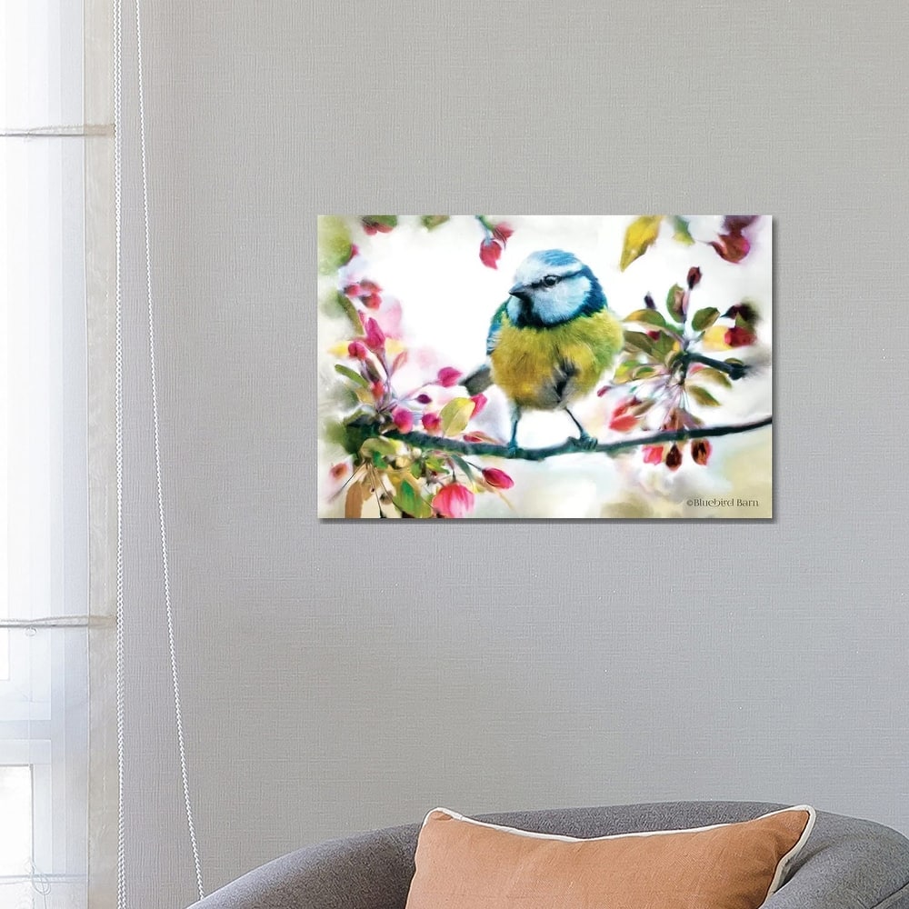 iCanvas "Spring Yellow Bird on a Bough" by Bluebird Barn Canvas Print