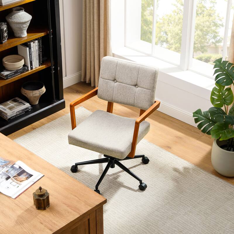 Art Leon Swivel Accent Home Office Chair with Adjustable Height