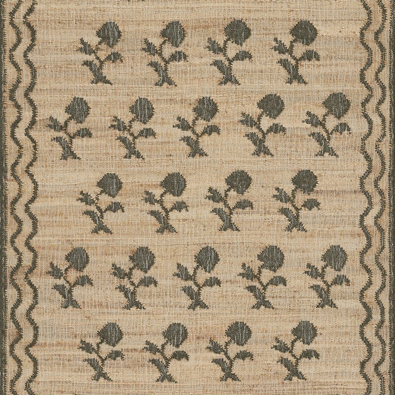 Erin Gates by Momeni Orchard Leaning Flower Hand Woven Wool and Jute Area Rug