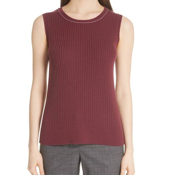 Shop Lafayette 148 York Women S Red Size Xs Crewneck Tank Cashmere