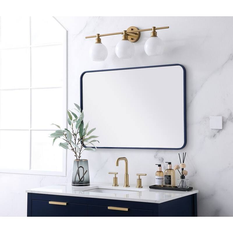 Elegant Lighting MR802436 Evermore 24" W x 36" H Rectangular Framed