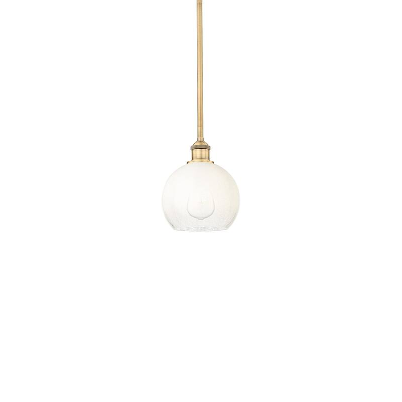 Innovations Lighting 616-1S-10-8 Brookhaven Globe Pendant Brookhaven - Brushed Brass / Opal