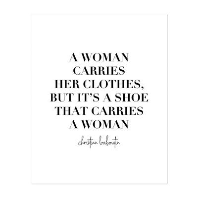 Typography Black White Christian Louboutin Fashion Art Print/Poster