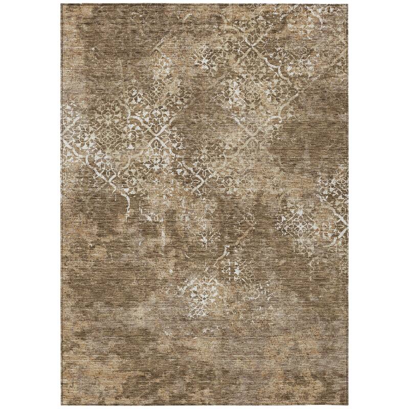 HomeRoots Floral Transitional Rectangle Outdoor Rug