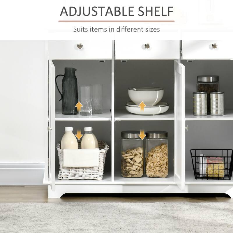 Sideboard Kitchen Storage Cabinet with 3 Drawers