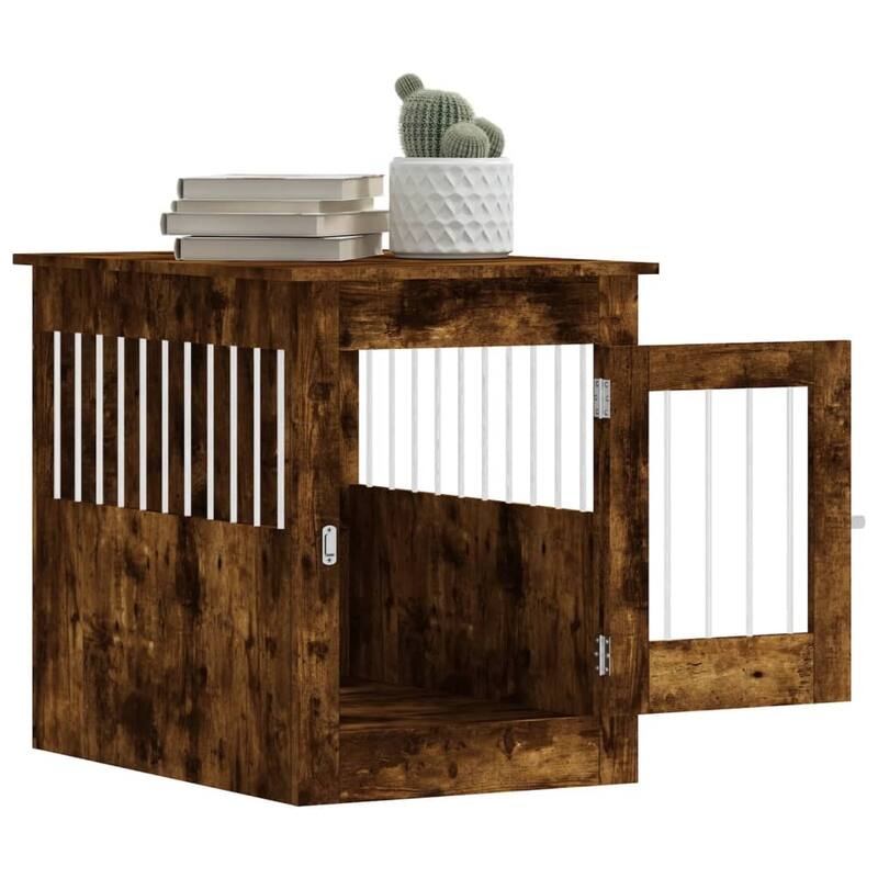 vidaXL Dog Crate with Door Doghouse Puppy Kennel Peg Cage Engineered Wood