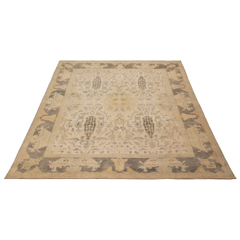 ECARPETGALLERY Hand-knotted Jamshidpour Ivory Wool Rug - 7'11 x 9'4