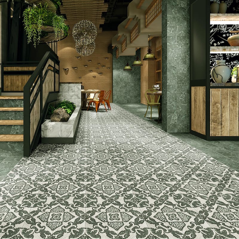 Merola Tile Versailles Mosaico Chateau 7-7/8" x 7-7/8" Porcelain Floor and Wall Tile - Case (25 Tiles)