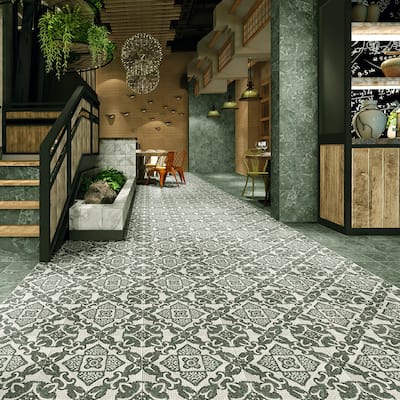 Merola Tile Versailles Mosaico Chateau 7-7/8" x 7-7/8" Porcelain Floor and Wall Tile