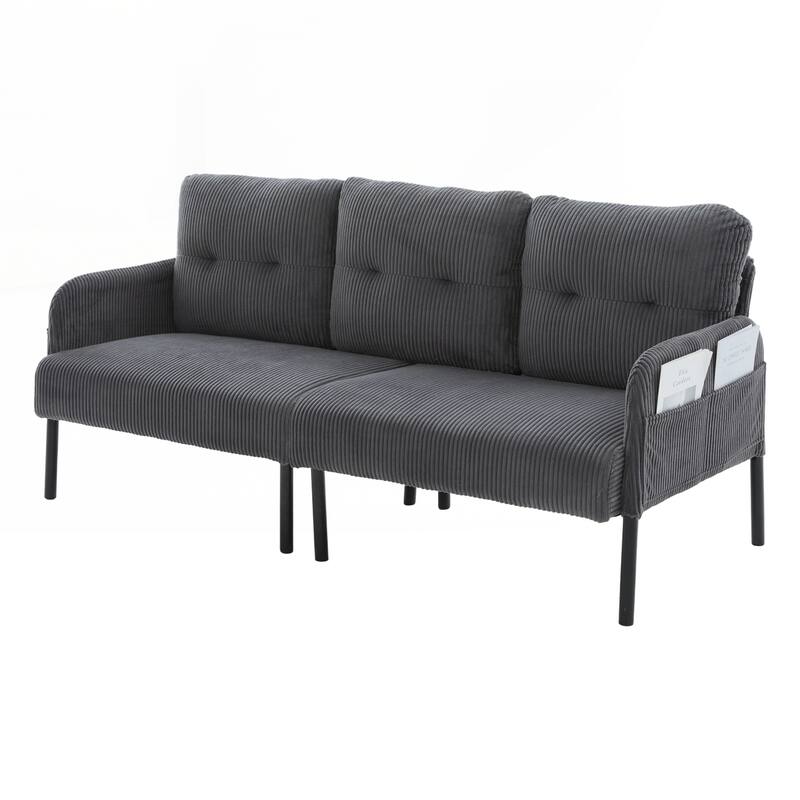 Oversized Loveseat, Modern & Plush Double-seater Sofa, Corduroy Upholstered Couch