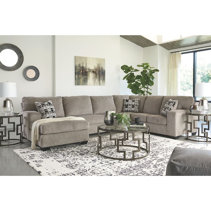 Ballinasloe 3-Piece Sectional with Left Facing Chaise - Platinum