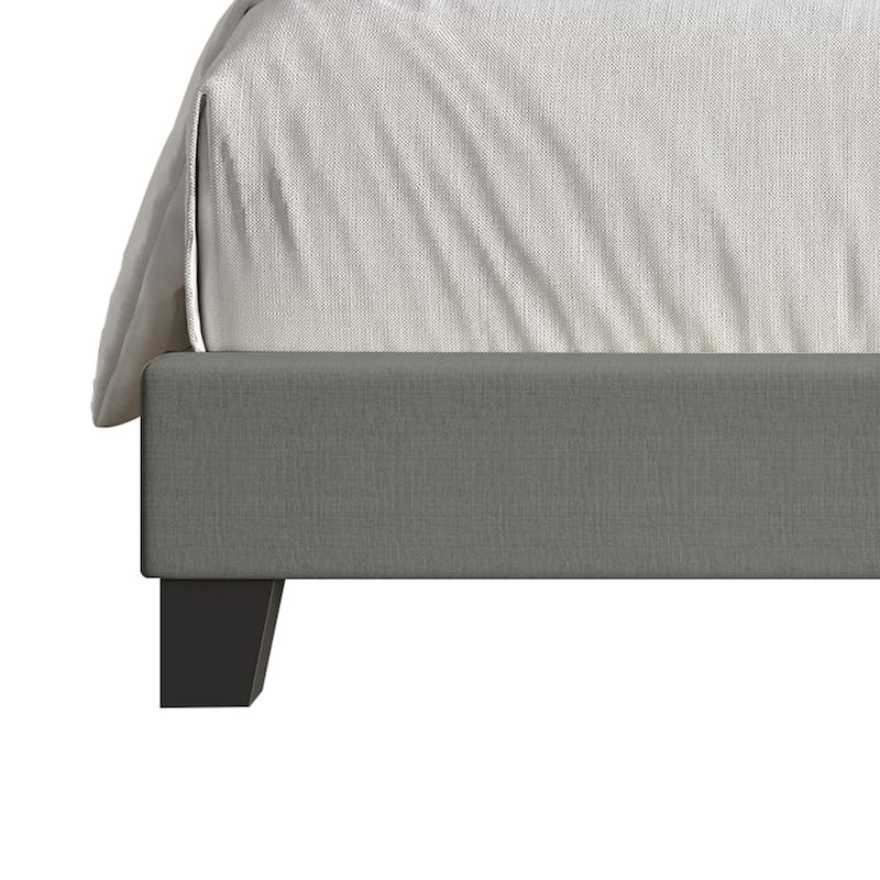 CraftPorch Simple Button Tufted Linen Upholstered Bed