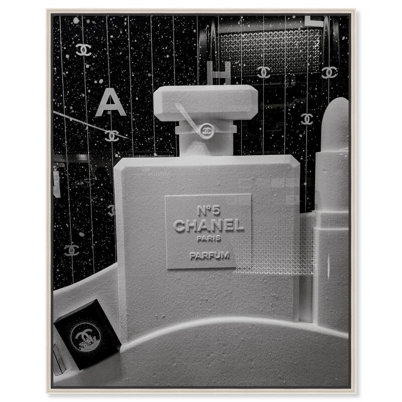 Sculptural Number 5 Canvas by Art Remedy - 16" x 20" - Silver