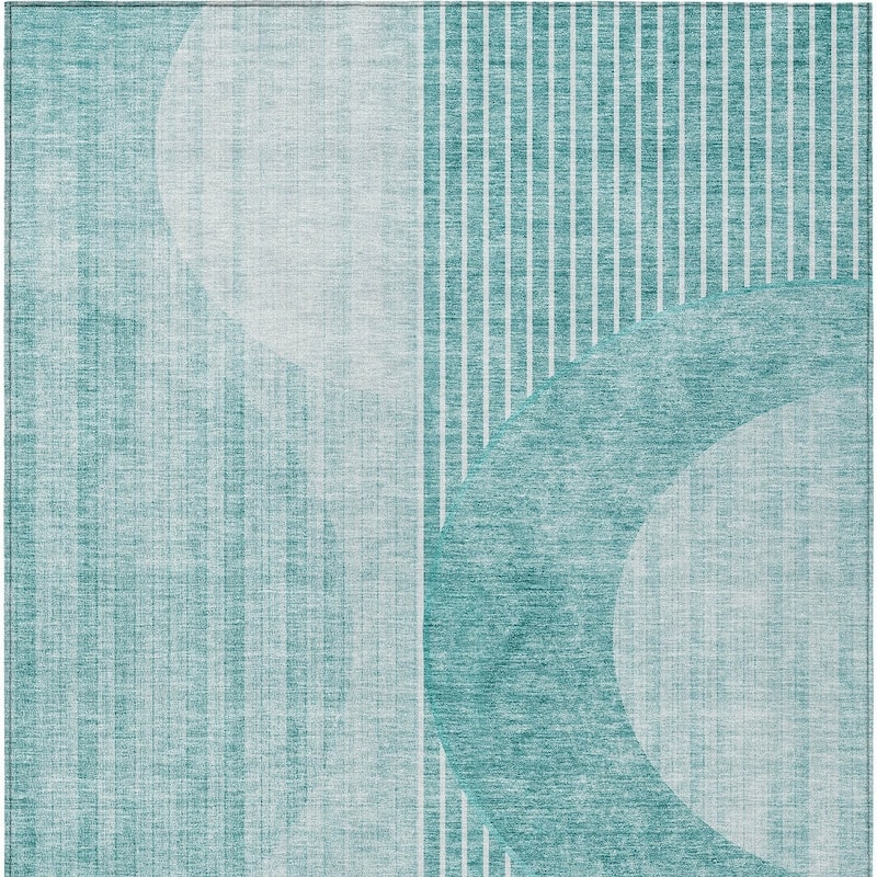 HomeRoots Geometric Transitional Rectangle Outdoor Rug