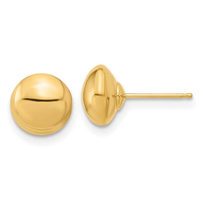 Curata 14k Polished 8mm Button Post Earrings