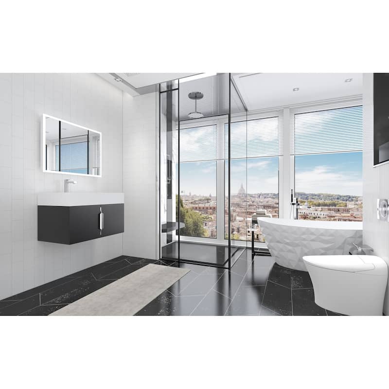 Amazon 30" Wall Mounted Bathroom Left Basin Vanity Set w/ White Top