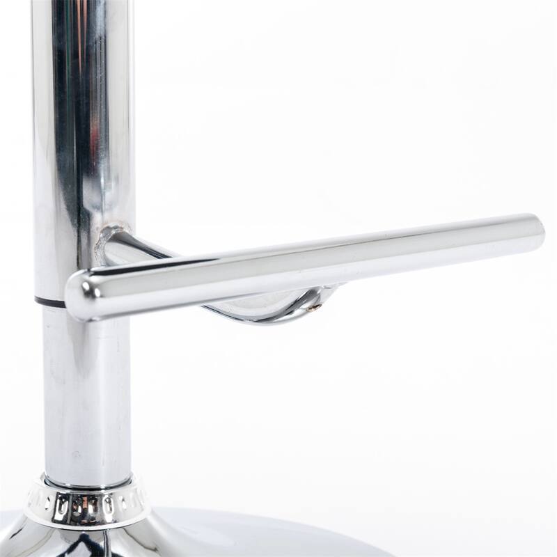 2 Piece Adjustable Swivel Velvet Upholstered Barstool with Chrome Base