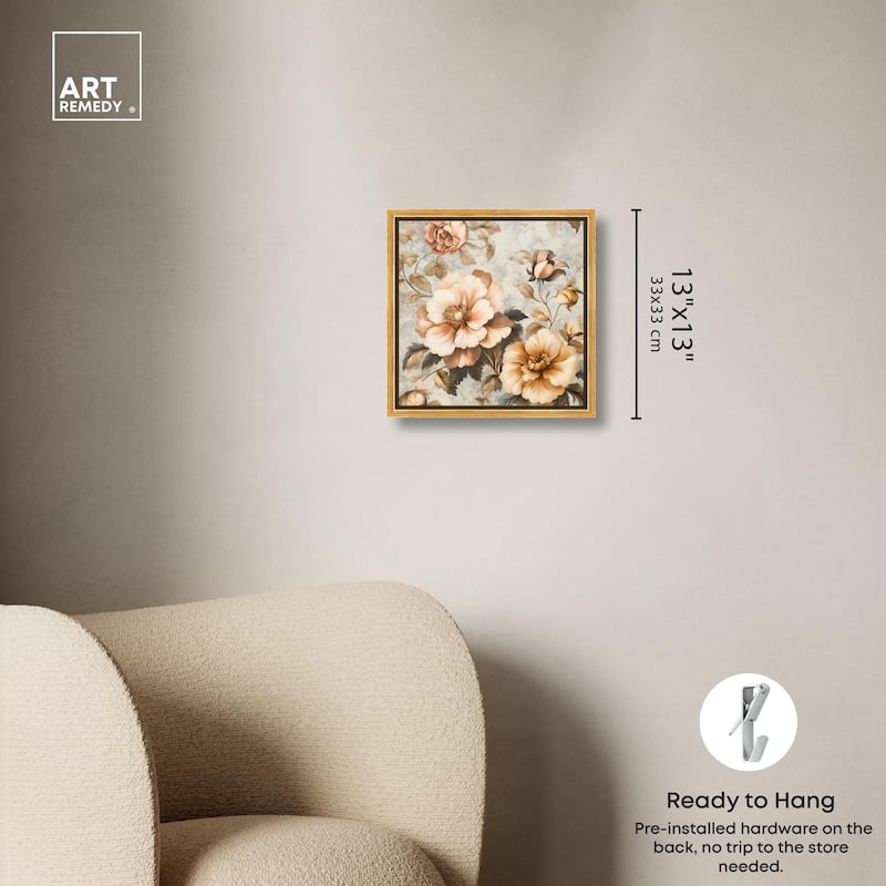 Retro Rose II Canvas by Art Remedy
