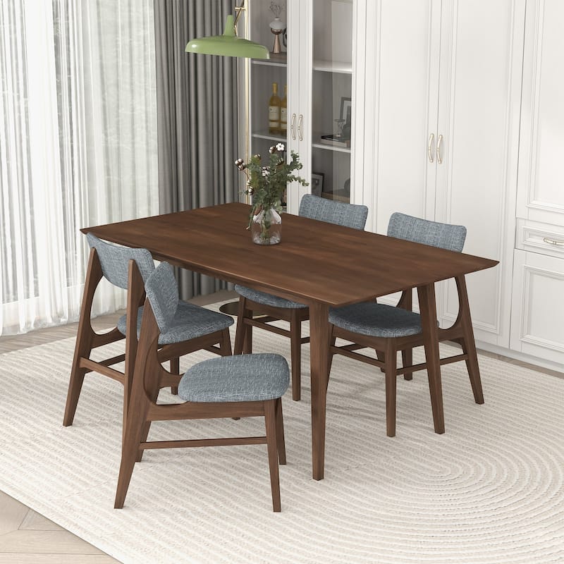 GDFStudio - Carlos Modern Solid Wood 47" Rectangular Dining Table with Beveled Edges