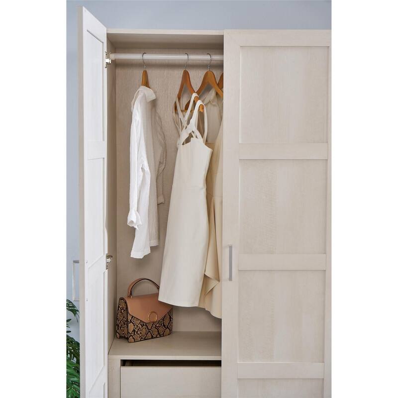 Roomfitters Perry Park Modular Membrane Press Single Door Kit for Closet Units, Ivory Finish