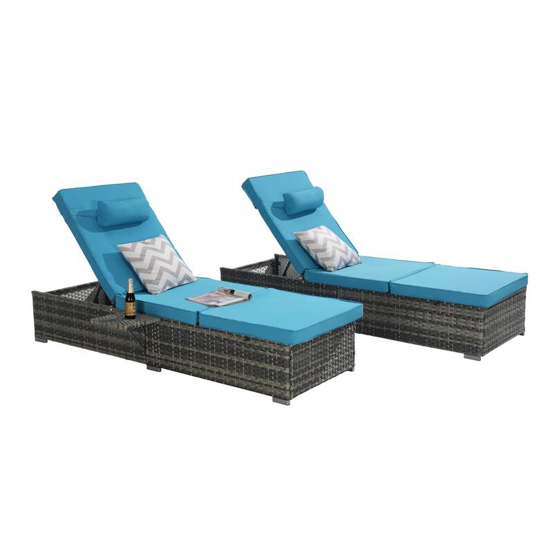 Outdoor Chaise Lounge Chair Set of 2
