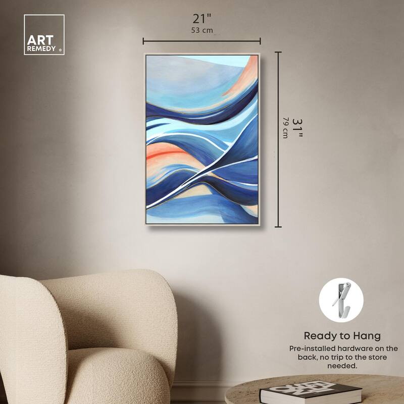 Glowing Blue II Canvas by Art Remedy