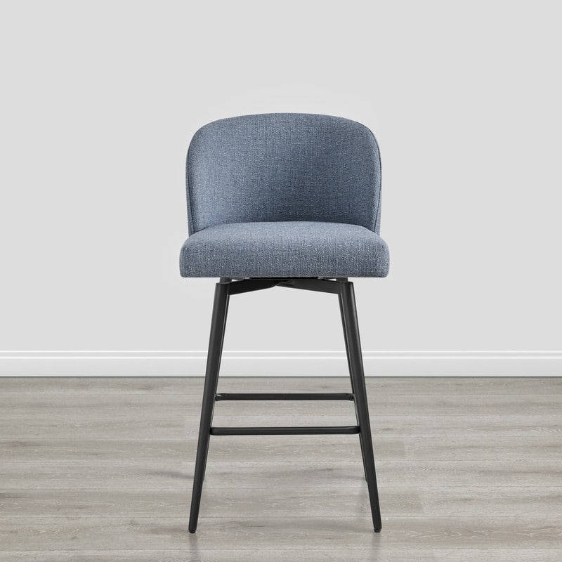 Charlotte Counter Height Swivel Barstool with Metal Legs Set