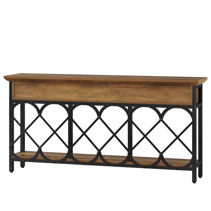 70.86-Inch Console Sofa Table, Entryway Table with 3 Storage Drawers