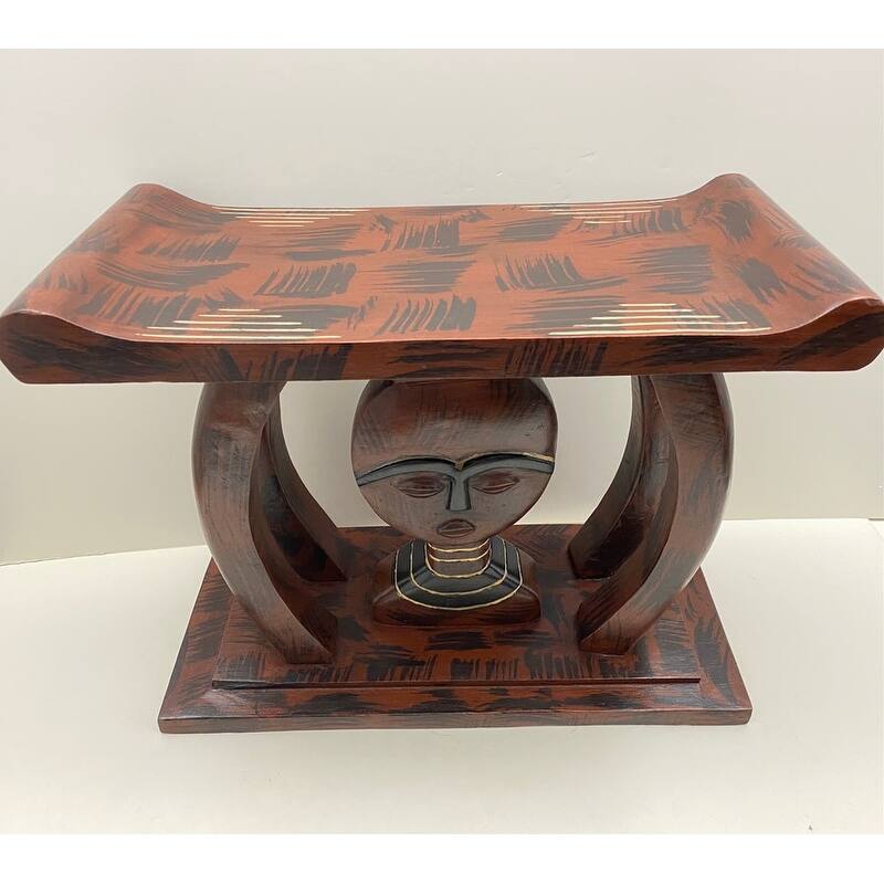 Handcrafted New Edition Ashanti "Akuaba" Princess Stool (Ghana)