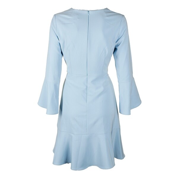 light blue fit and flare dress