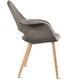 preview thumbnail 38 of 71, Organic Upholstered Fabric Modern Armchair with Natural Wooden Legs for Dining Room Office or Accent Lounge Side Chair