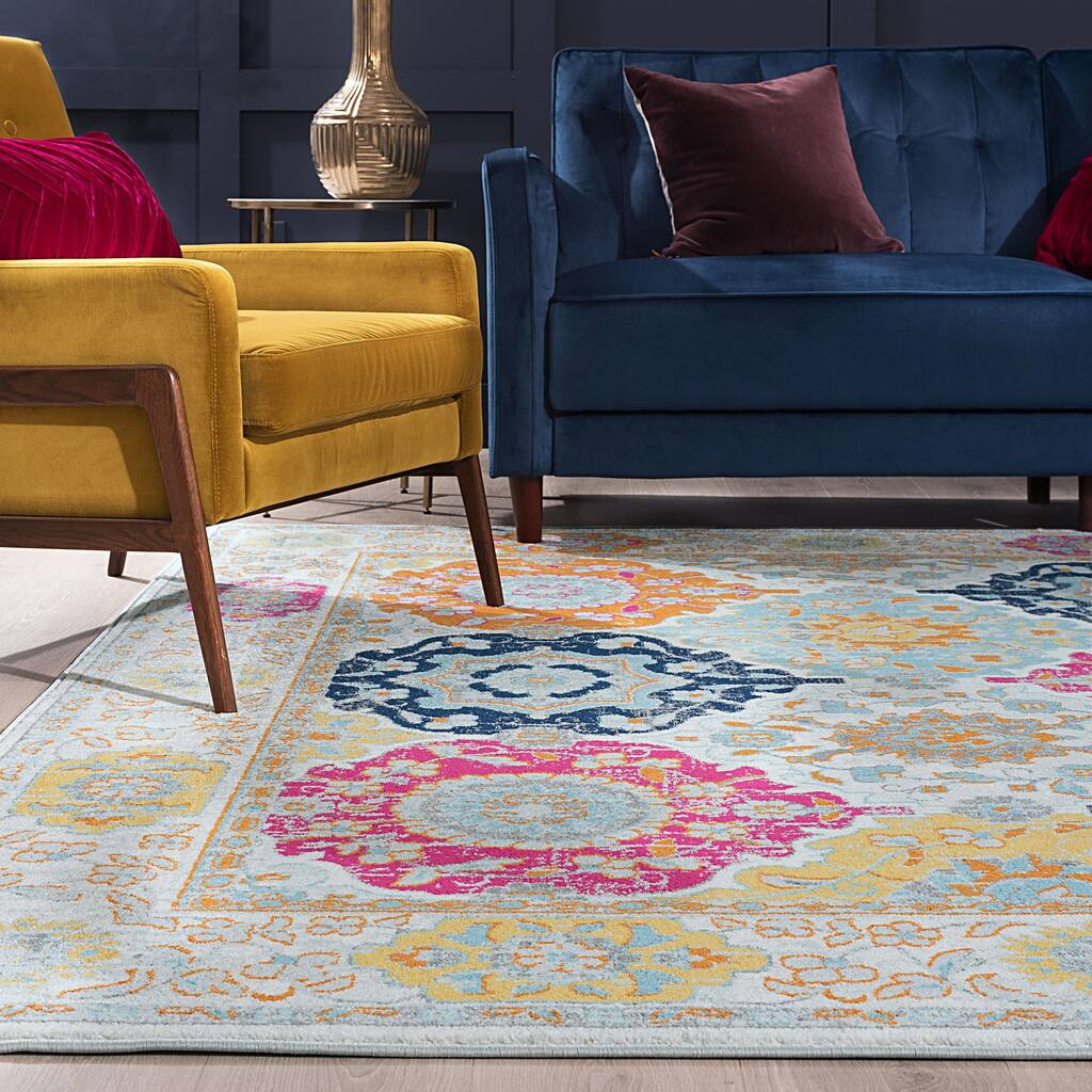 Jade Glam Geometric Indoor Area Rug