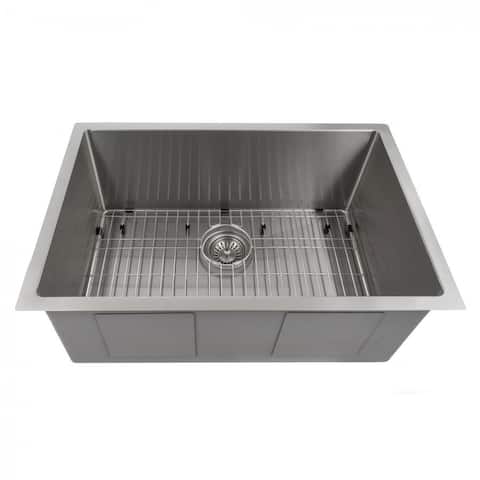 ZLINE Undermount Single Bowl Sink in Stainless Steel with Bottom Grid
