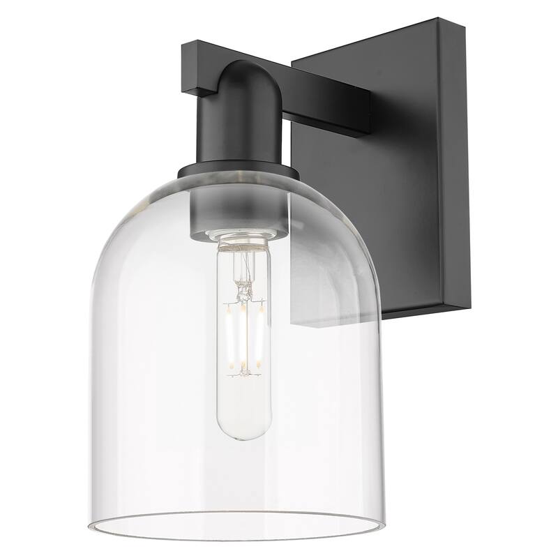 Innovations Lighting 716-1W-12-6 Bella Sconce Bella 12" Tall Wall - Matte Black / Clear